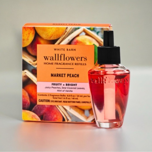 Bath & Body Works Wallflowers Market Peach Refills 2 Pack Nwt - Picture 1 of 3